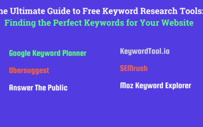 The Ultimate Guide to Free Keyword Research Tools: Finding the Perfect Keywords for Your Website