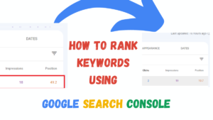 how to rank keywords using Google search console