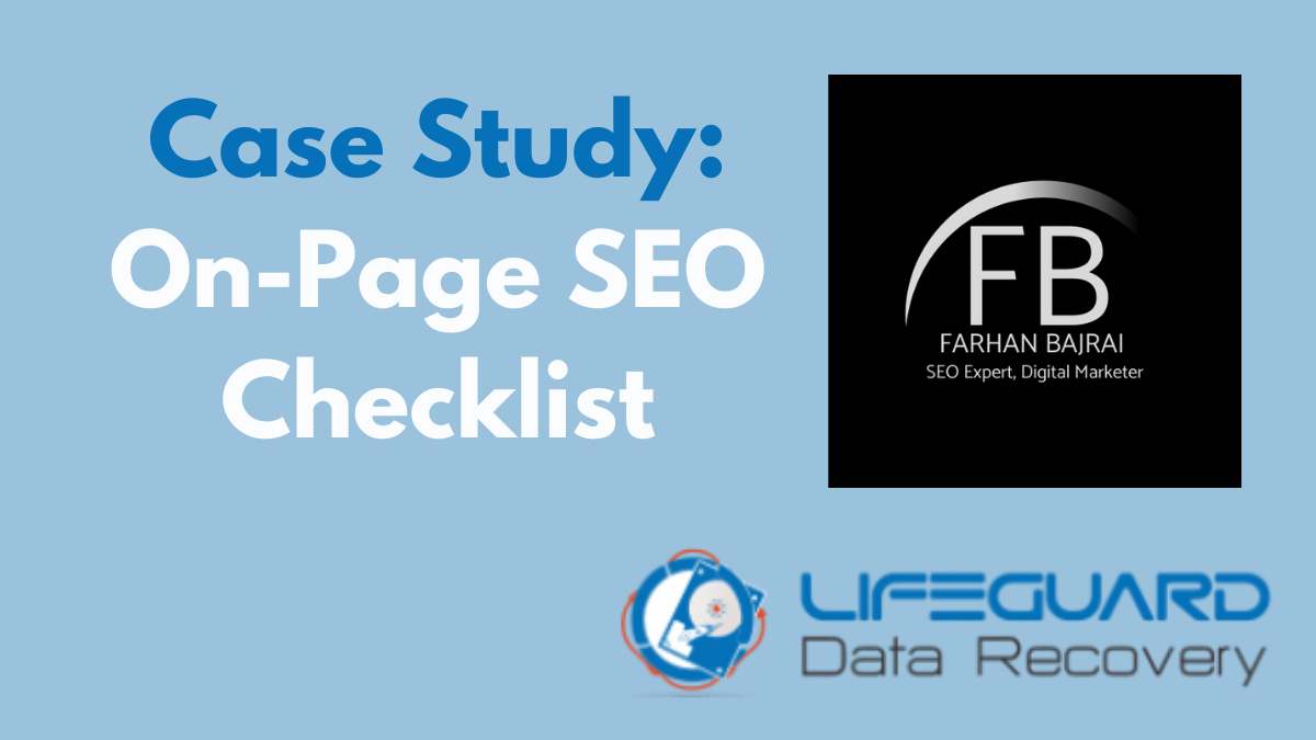 Case Study On Page Seo Checklist Digital Farhan Bajrai